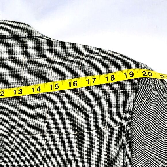 Jos A Bank Signature Sport Coat Windowpane Plaid Silk Wool 44 L Gray - Picture 11 of 13